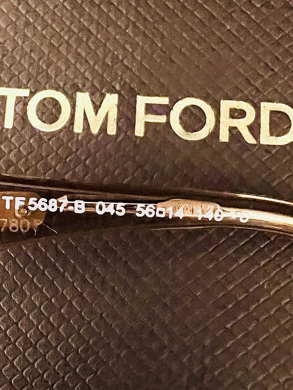 Tom Ford TF5687-B 045 Translucent Brown Eyeglasses / Authentic Luxury Designer